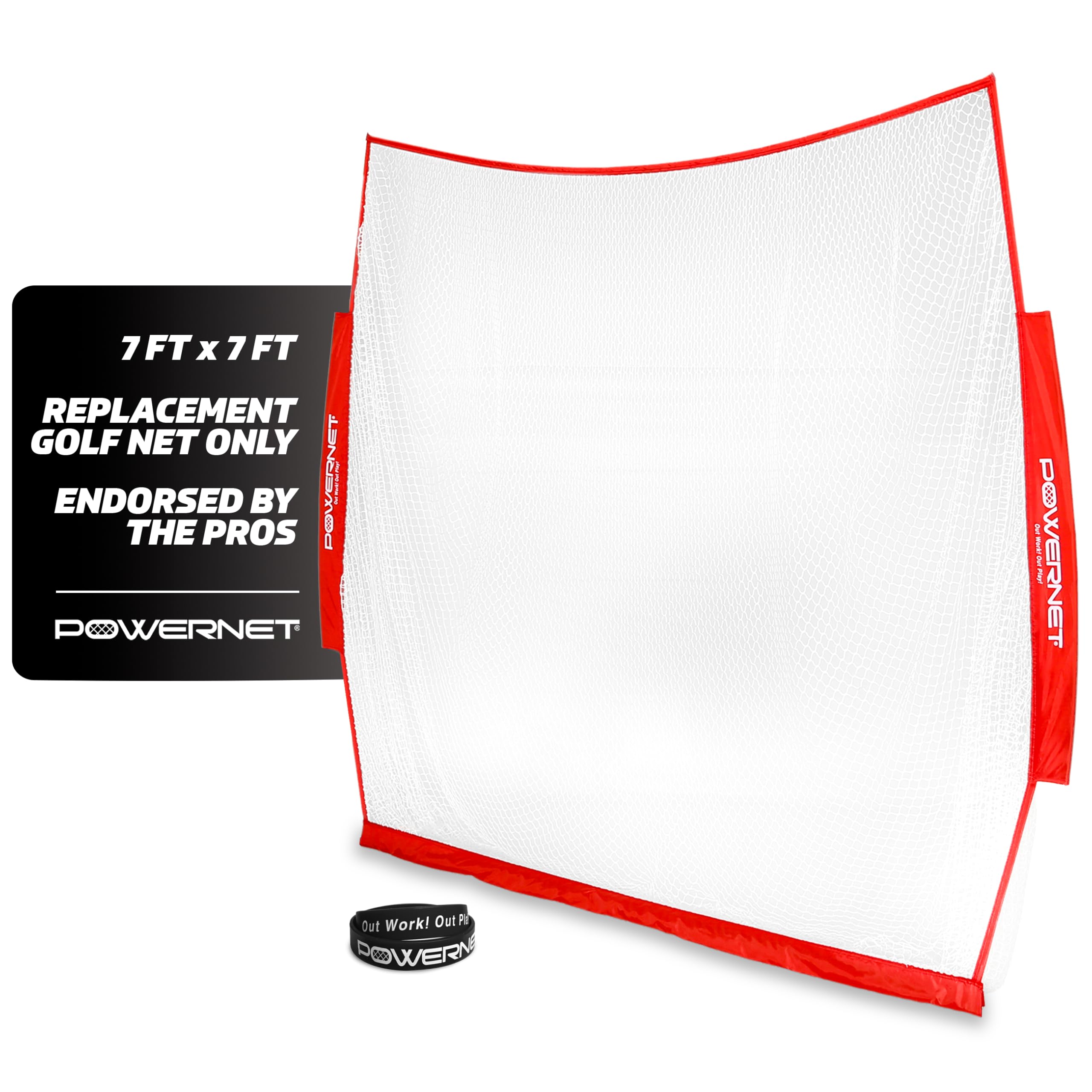 Golf Practice Net Powernet 7 X 7 Pés Para Quintal E Garagem