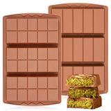 Molde De Barra De Chocolate Kashme Deep Dubai Silicone 21,6 X 18 X 2,2 Cm