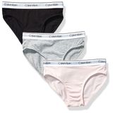 Calcinha De Biquíni Feminina De Algodão Moderno Calvin Klein, Pacote Com 3 Unidades, Tamanho L
