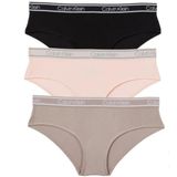 Roupa Íntima Feminina Calvin Klein Hipster, Pacote Com 3 Unidades, Tamanho M