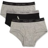 Cuecas De Algodão Modernas Calvin Klein Para Meninos, Pacote Com 3