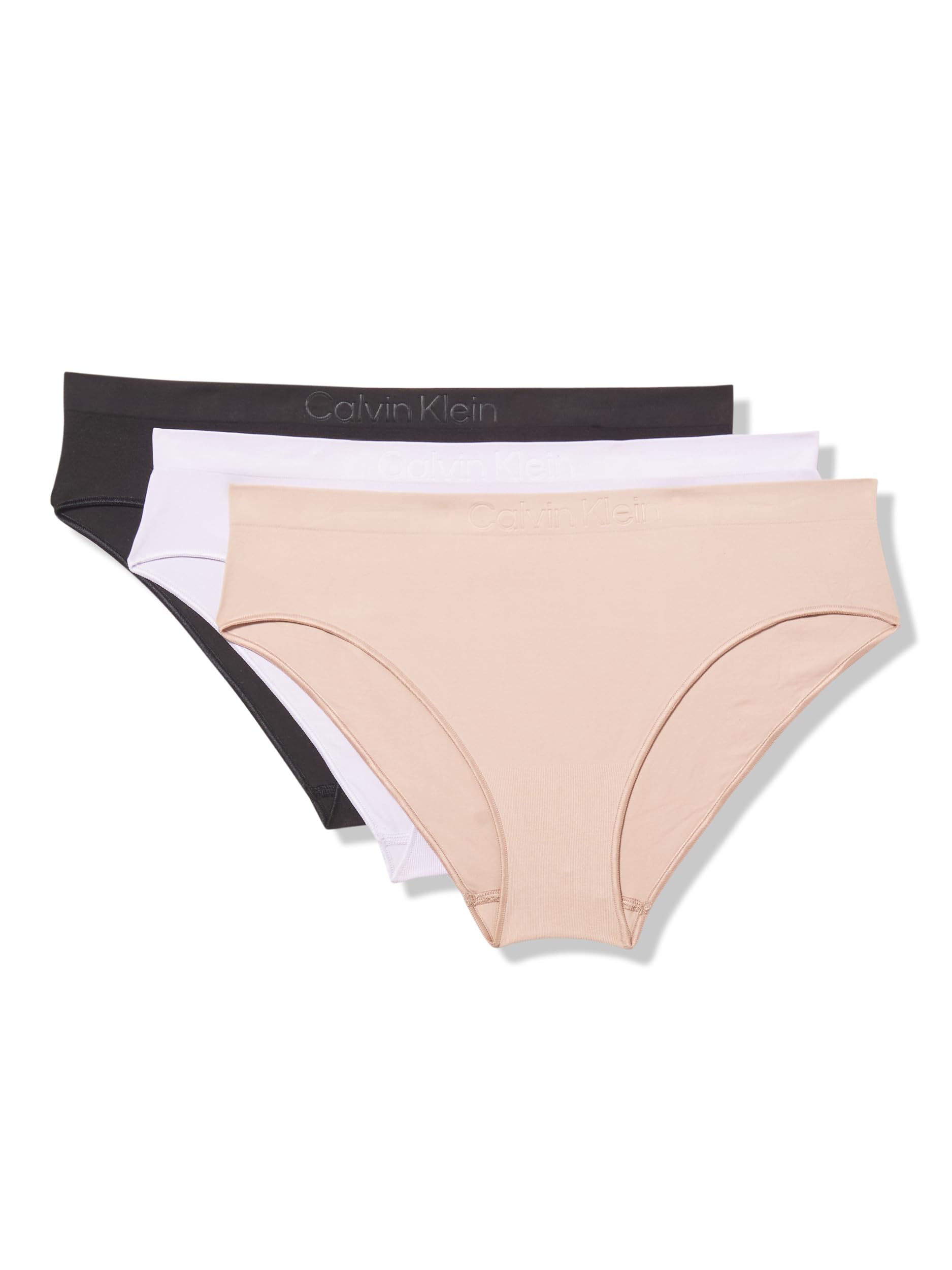 Biquíni Calvin Klein Bonded Flex Seamless Mid-rise, Pacote Com 3