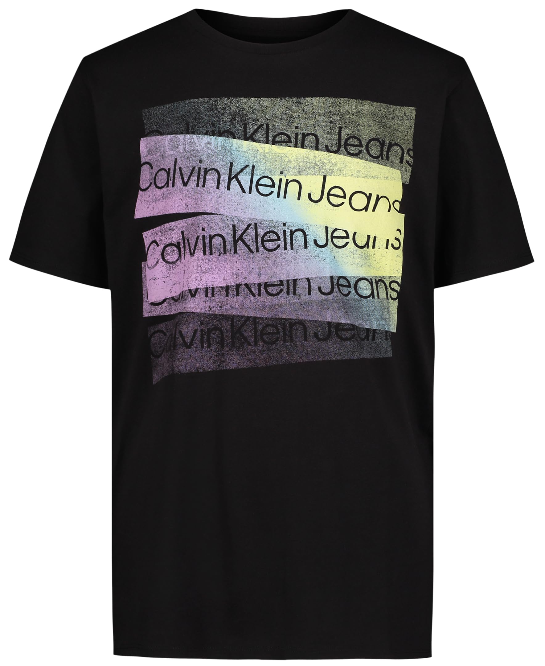 Camiseta Masculina De Manga Curta Calvin Klein, Estampada De 14 A 16 Anos