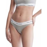 Calcinha Calvin Klein, Biquíni Elástico Moderno De Algodão, Cinza Xs