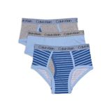 Cuecas De Algodão Modernas Calvin Klein Para Meninos, Pacote Com 3