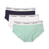 Roupa Íntima Feminina Calvin Klein Modern Cotton Hipster, Pacote Com 3