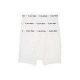 Cueca Boxer Calvin Klein De Algodão Elástico Para Homens, Pacote Com 3 Unidades
