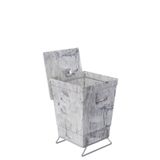 Lixeira Para Banheiro De Plástico Com Suporte Apoio - Stolf Mármore Branco