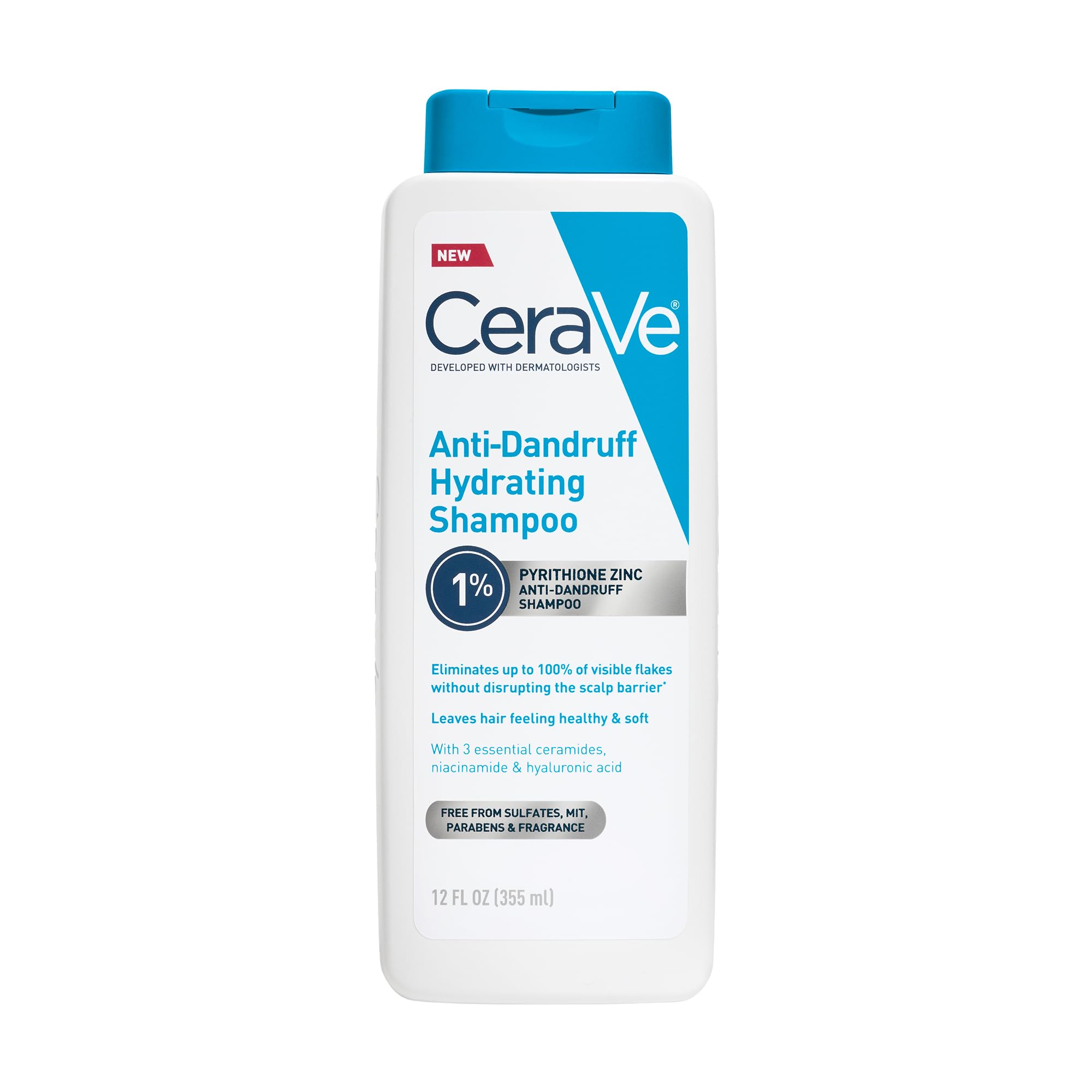 Shampoo Cerave Hidratante Anticaspa 1% Piritiona Zinco 355ml
