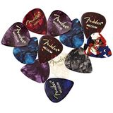 Pacote Pick Sampler Fender Premium Com 12 Unidades Finas, Médias E Pesadas