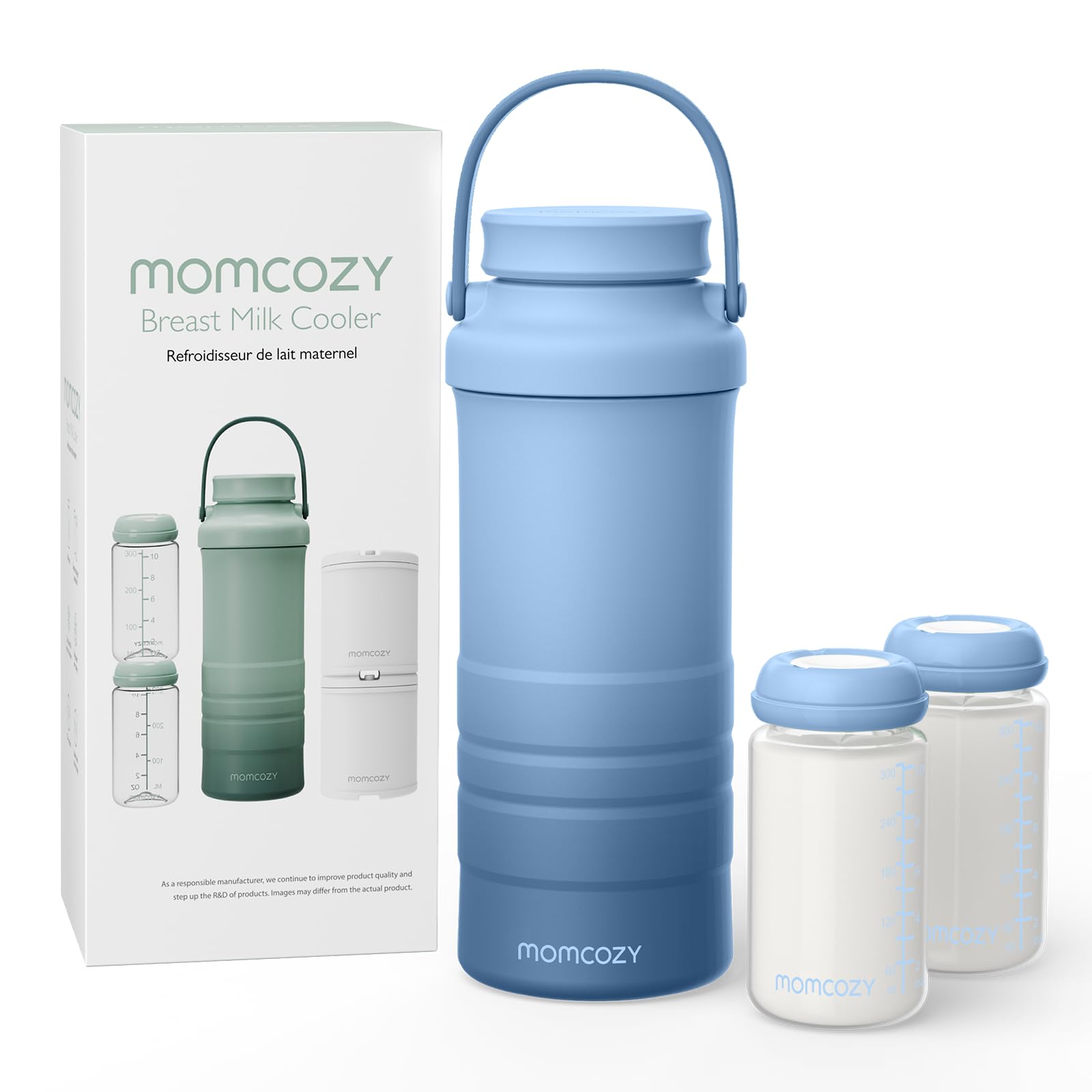 Refrigerador De Leite Materno Momcozy Portable 650 Ml Com 2 Mamadeiras