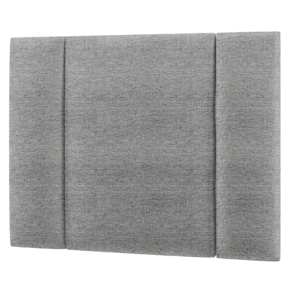 Cabeceira Modulada Solteiro 90 Cm Com Led Linho Cinza Milani Store