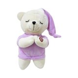 Pelúcia Urso Reza Pai Nosso Roxo - Bbr Toys