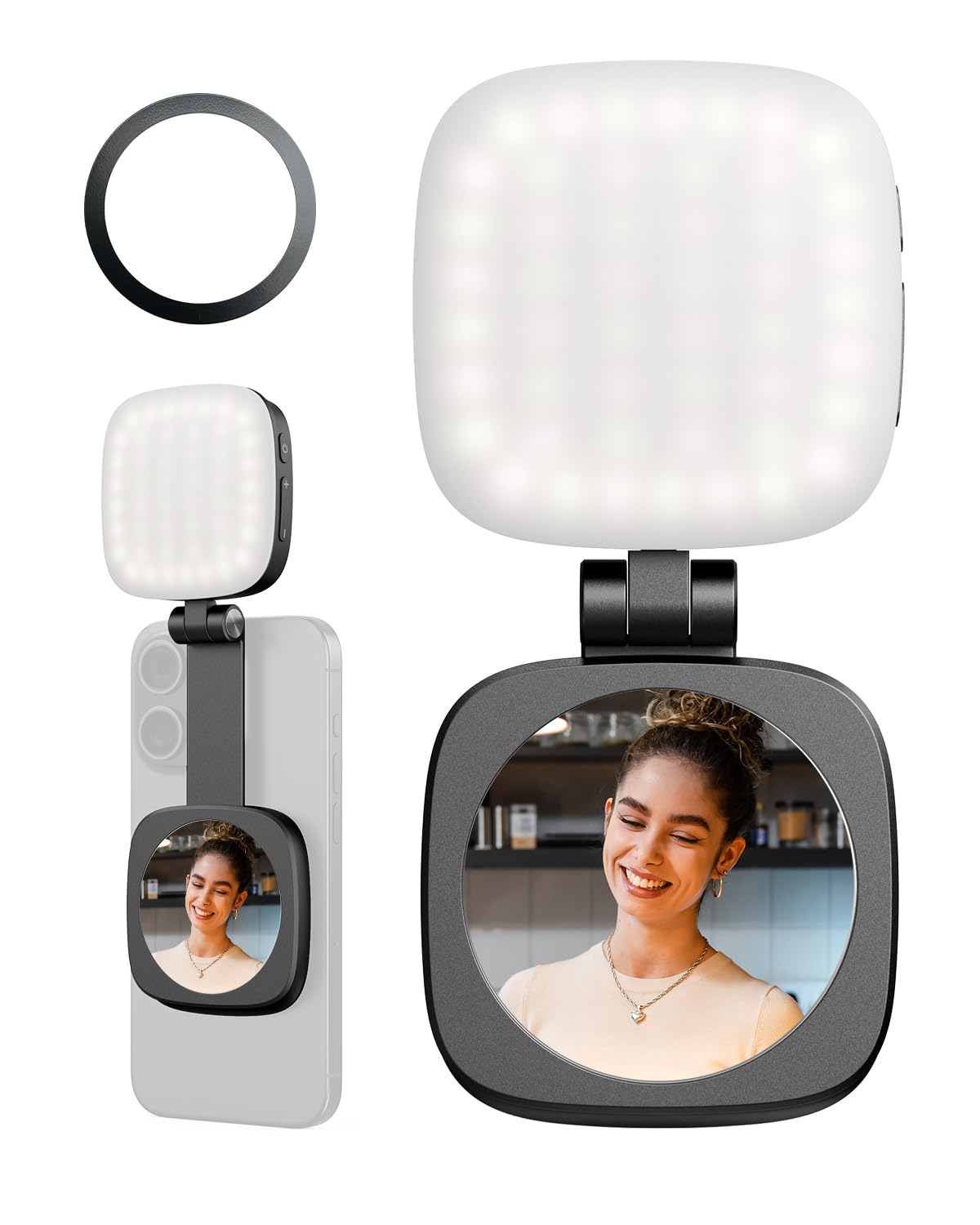 Luz De Selfie Smallrig Magnetic Para Iphone Com Mirror Vibe P48