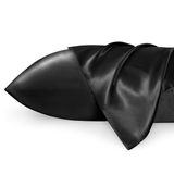 Fronha Bedsure Satin Para Cabelo E Pele Queen, Pacote Com 2 Unidades, Preta