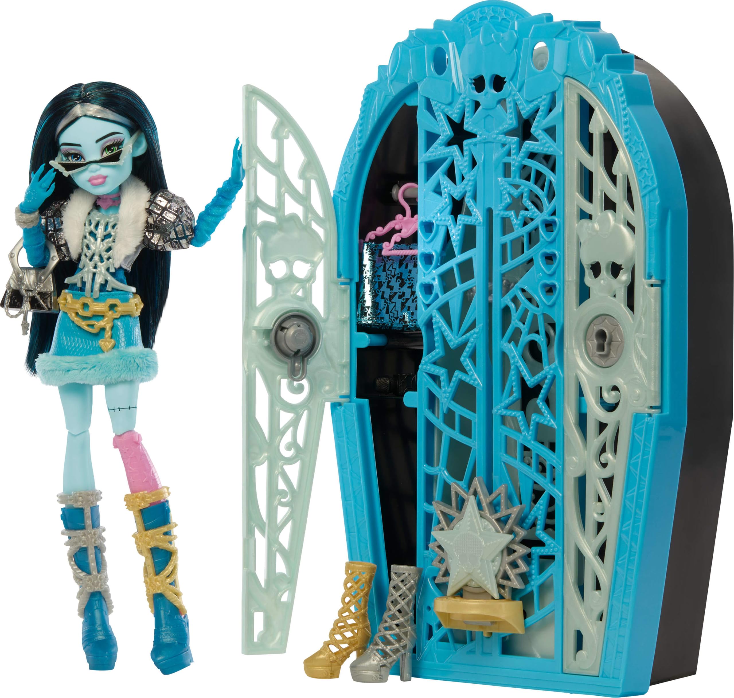 Conjunto De Bonecas Monster High Skulltimate Secrets Hauntlywood Frankie