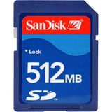 Cartão De Memória Sandisk Sd Secure Digital 512mb