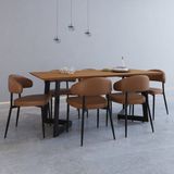Mesa De Jantar Com 6 Cadeiras Toronto Caramelo/mel/preto