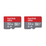 Cartão De Memória Sandisk Ultra Microsdhc Uhs-i 32gb, Pacote Com 2