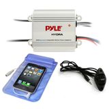Amplificador Marítimo Pyle Auto De 2 Canais 200w Rms Com Bluetooth