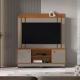 Estante Para Tv Até 65 Polegadas Home 160cm Fremont Cinamomo Mel/grigio Fosco