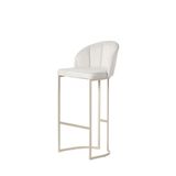Banqueta Alta De Aço 99cm X 44cm Beverly Champanhe/linked