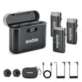 Microfone De Lapela Sem Fio Godox Wec Kit2 Com Alcance De 200 M