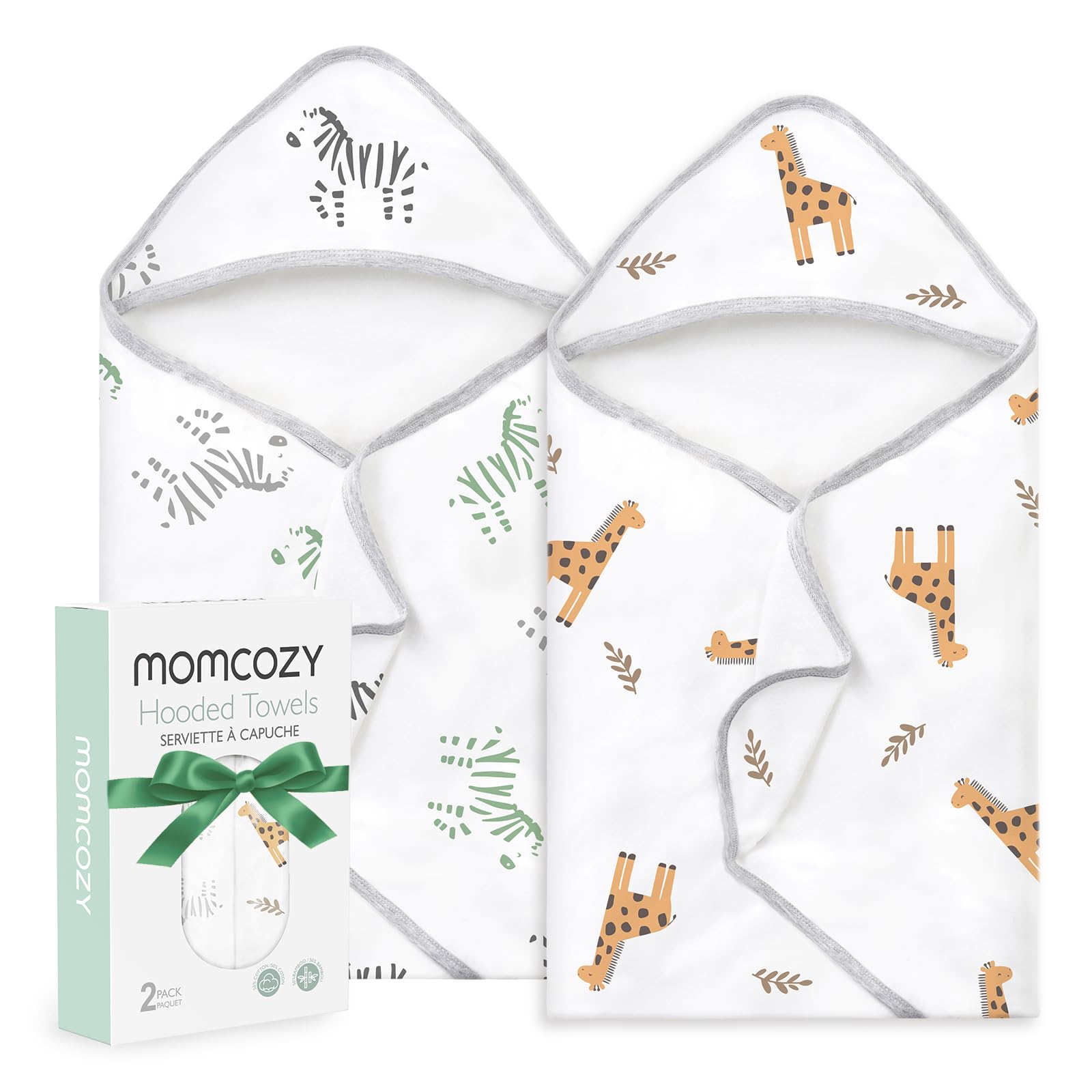 Toalha De Bebê Momcozy Best Wishes Com Capuz, Macia E Absorvente