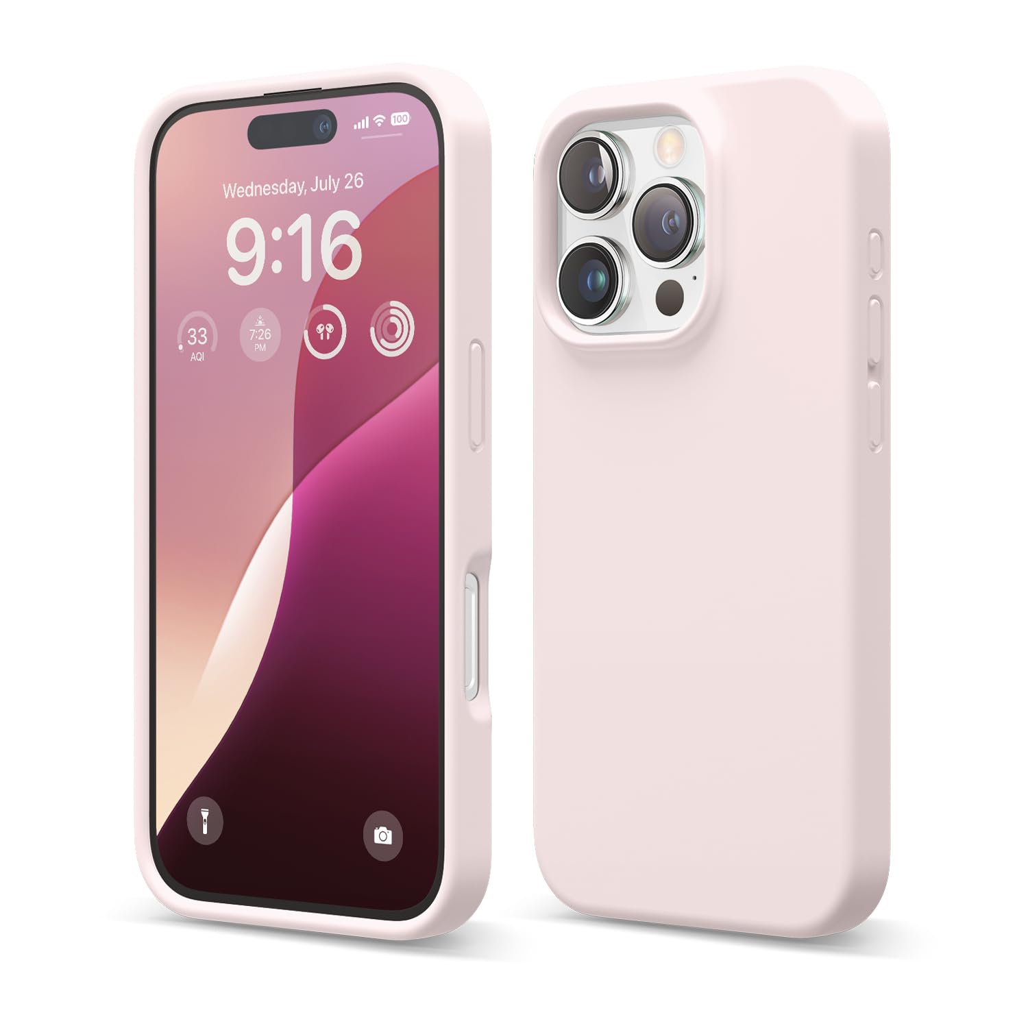 Capa Elago Compatível Com Iphone 16 Pro, Silicone Líquido, Rosa