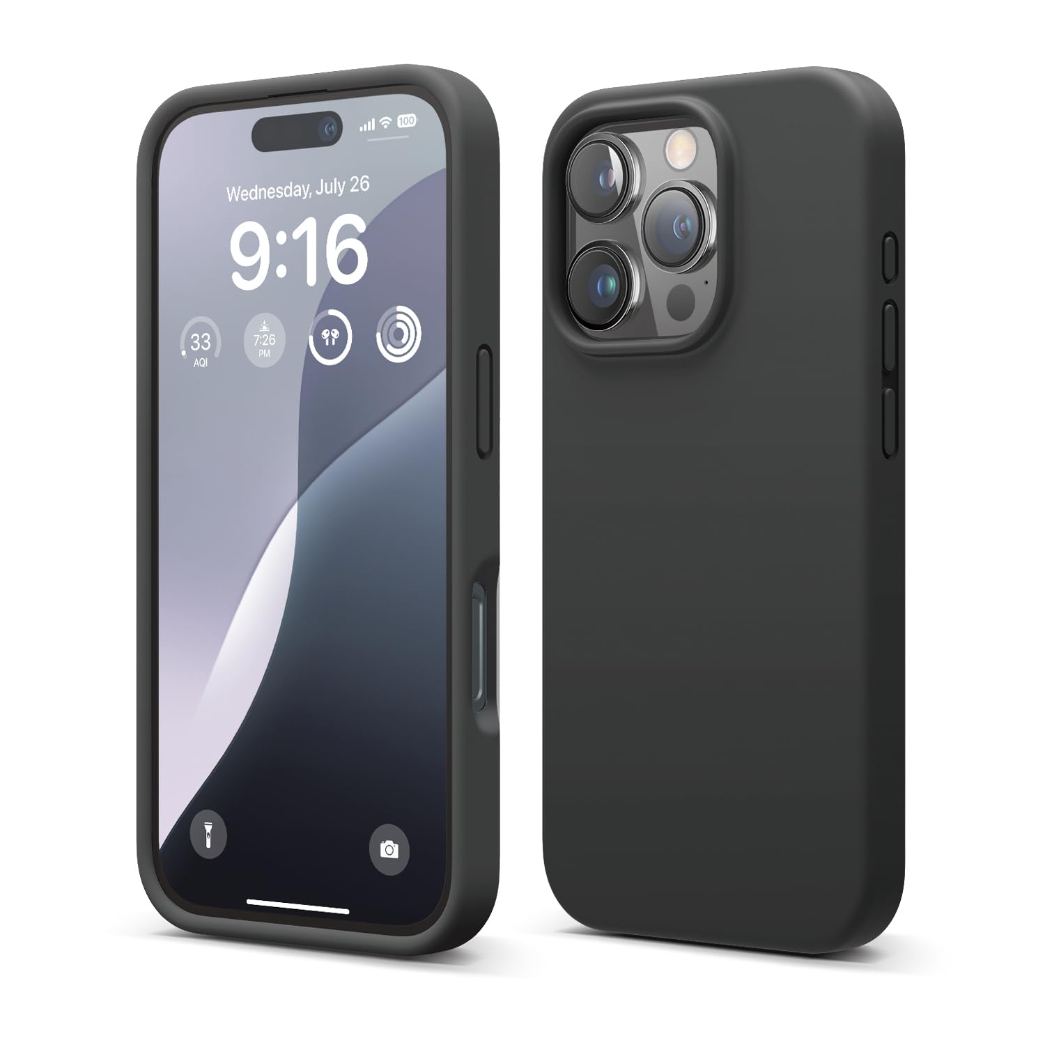 Capa De Telefone Elago Compatível Com Iphone 16 Pro De Silicone Preta