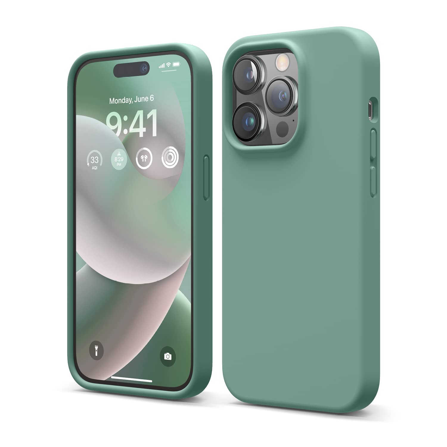 Capa De Telefone Elago Compatível Com Iphone 14 Pro Verde Silicone