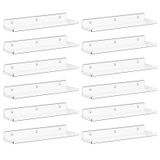 Prateleiras Flutuantes Lifewit Clear Acrílico De 15 Cm, Pacote Com 12 Unidades