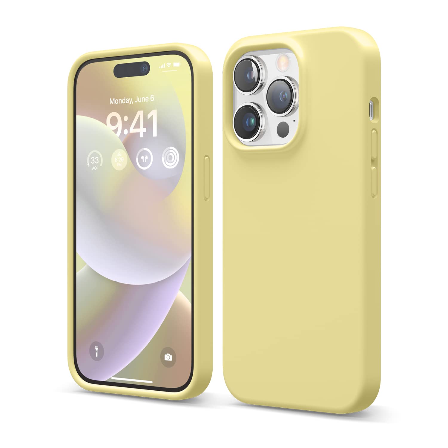 Capa De Telefone Elago Compatível Com Iphone 14 Pro, Silicone, Amarela