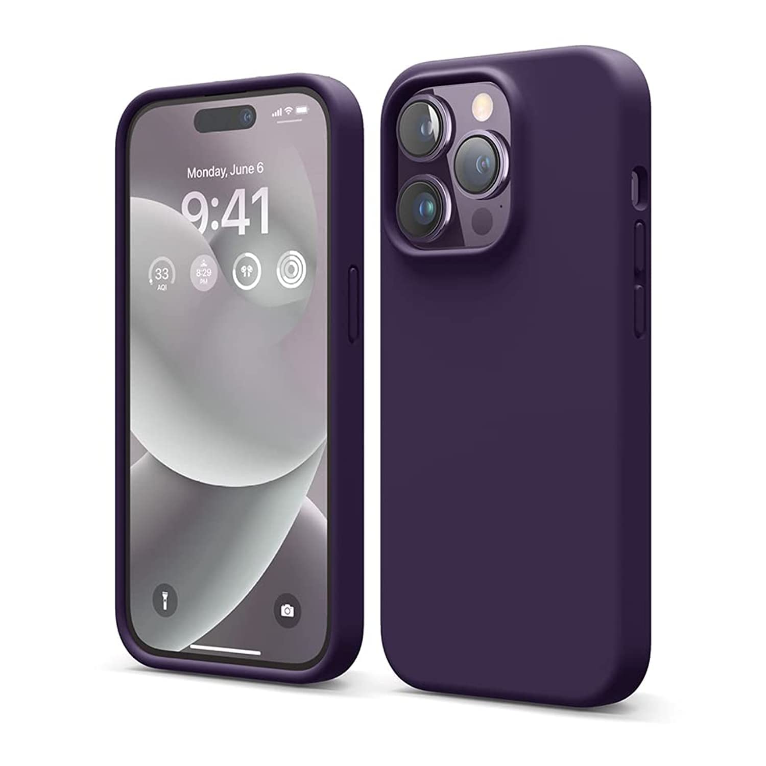 Capa De Telefone Elago Compatível Com Iphone 14 Pro, Silicone, Roxa