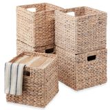 Cestas De Armazenamento Best Choice Products Hyacinth Set Of 5 Brancas