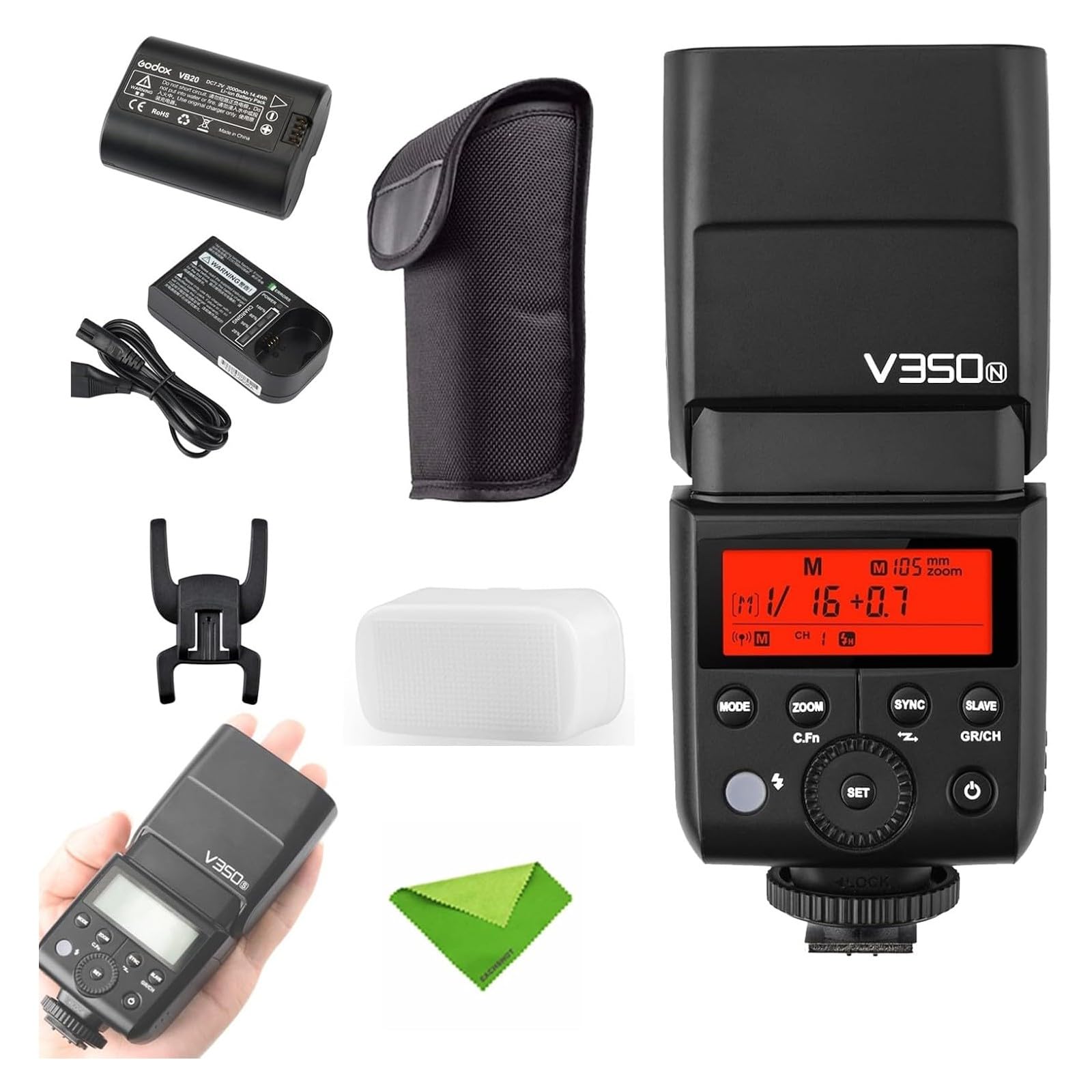 Flash Ttl Godox V350n Para Nikon D500 D3100 D3200 D3300 D3400