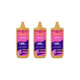 Creme Para Pentear Niely Gold 500ml Salva Fios-kit C/3un
