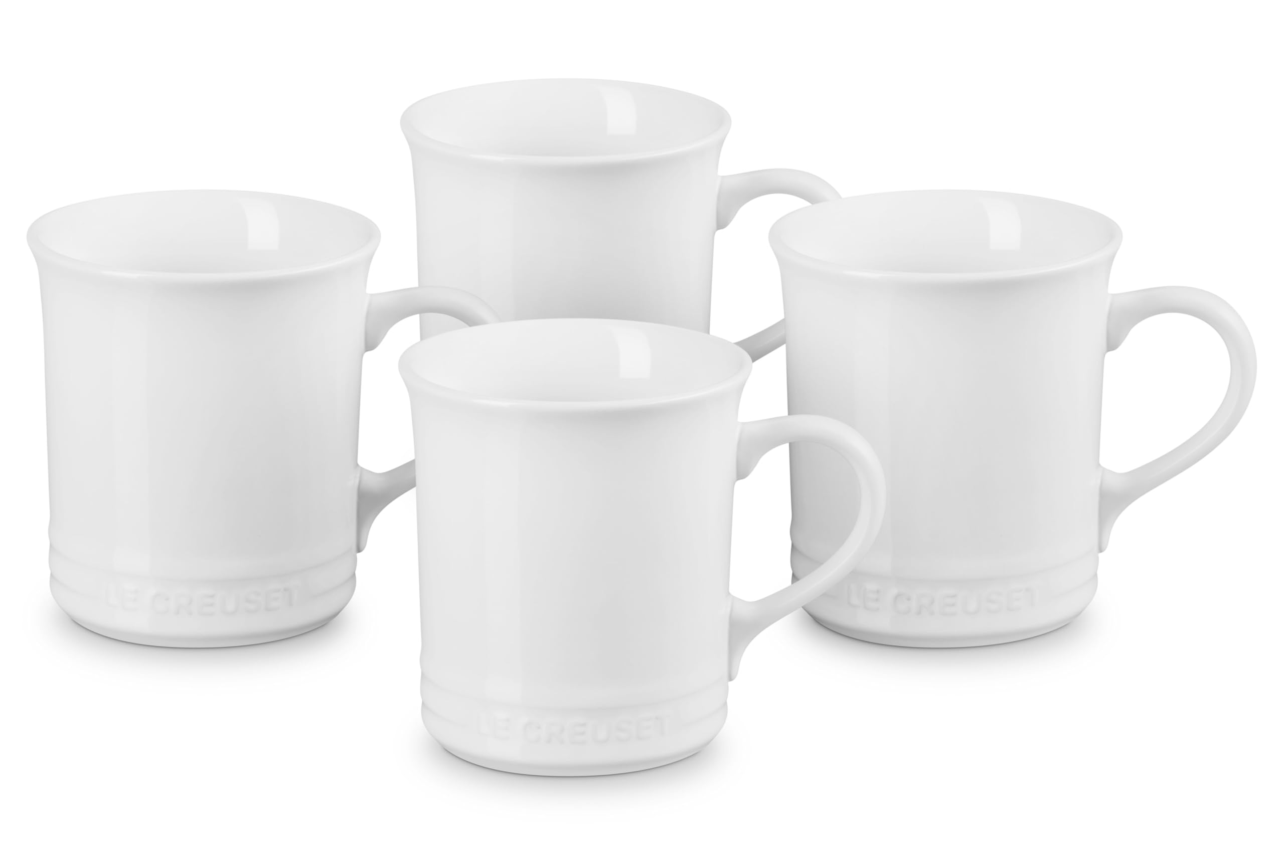 Conjunto De 4 Canecas Le Creuset Em Grés Branco De 400 Ml