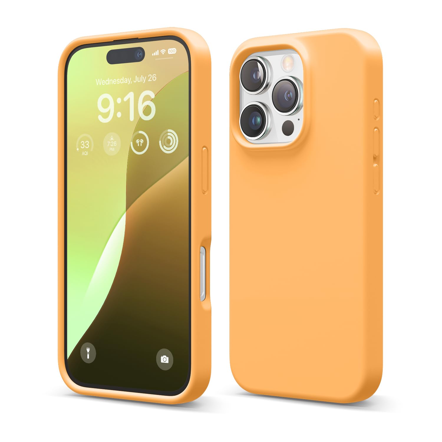 Capa De Telefone Elago Compatível Com Iphone 16 Pro, Silicone, Laranja