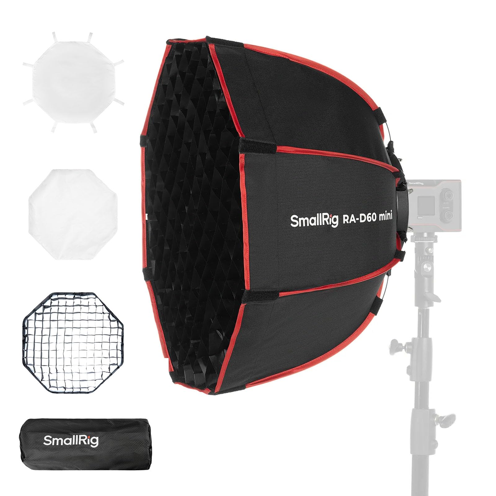 Softbox Parabólico Smallrig Ra-d60 De 23,6 Polegadas Com Bolsa De Transporte