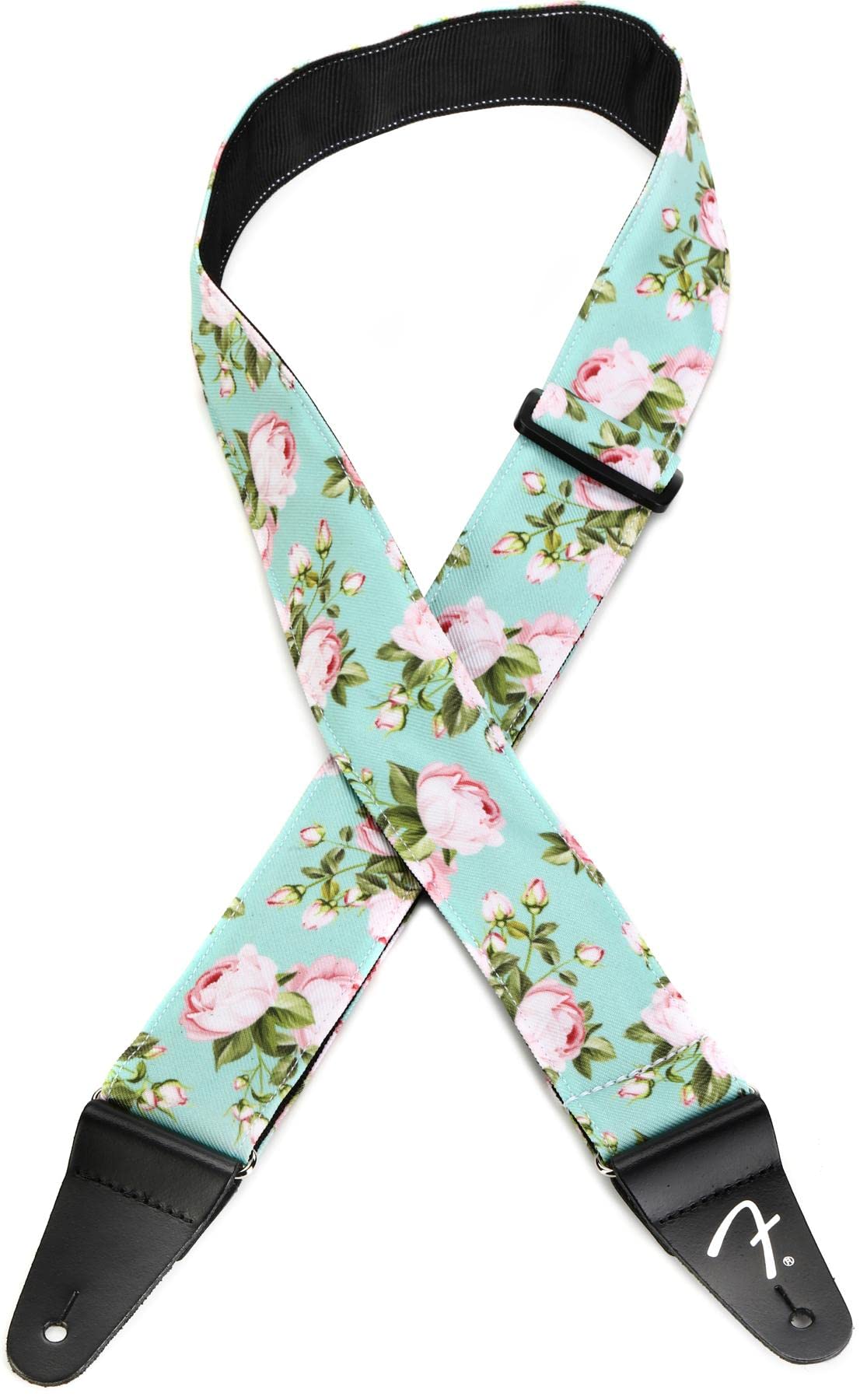 Strap Fender Floral Seafoam Verde Com 5 Cm De Largura