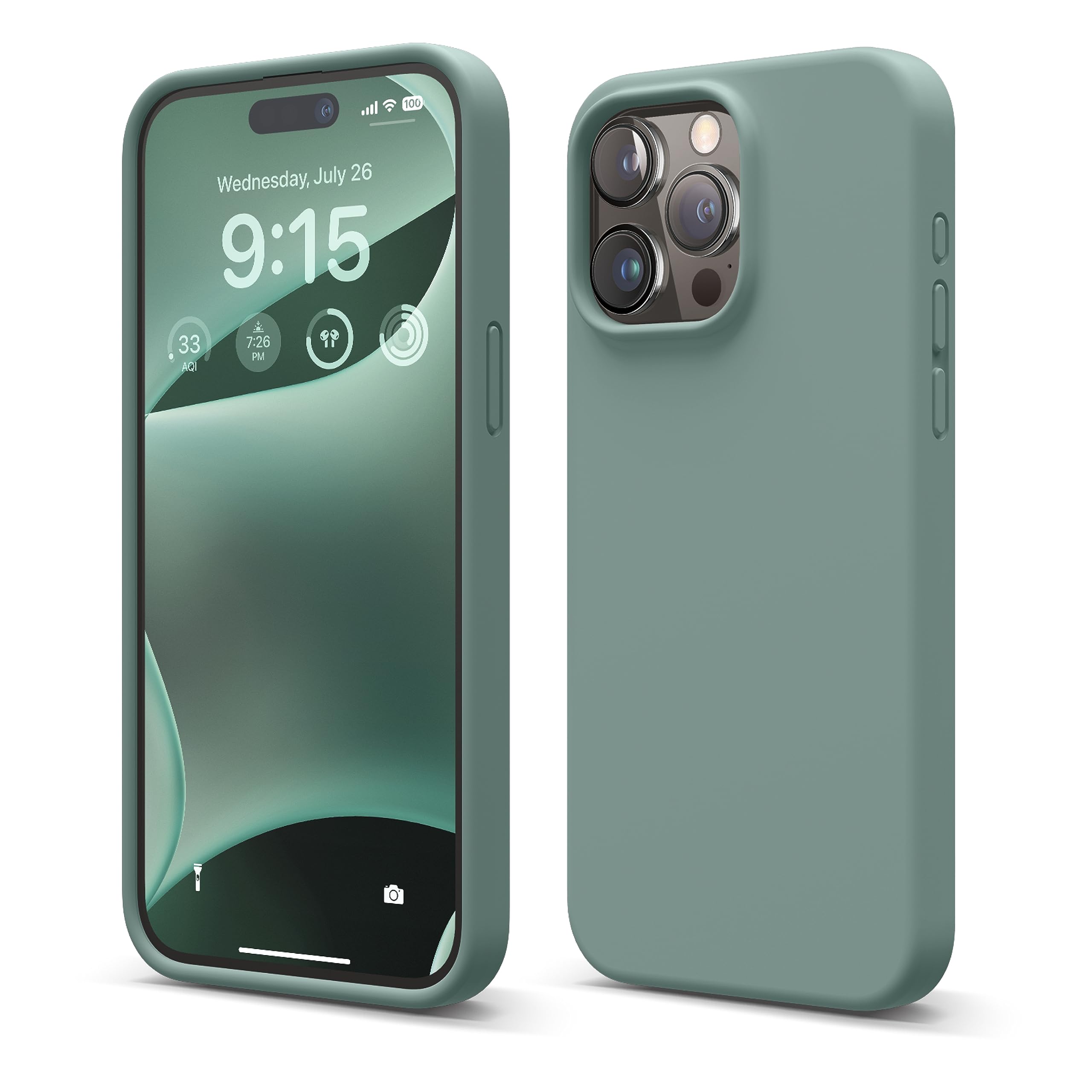 Capa Elago De Silicone Líquido Compatível Com Iphone 15 Pro Max Verde