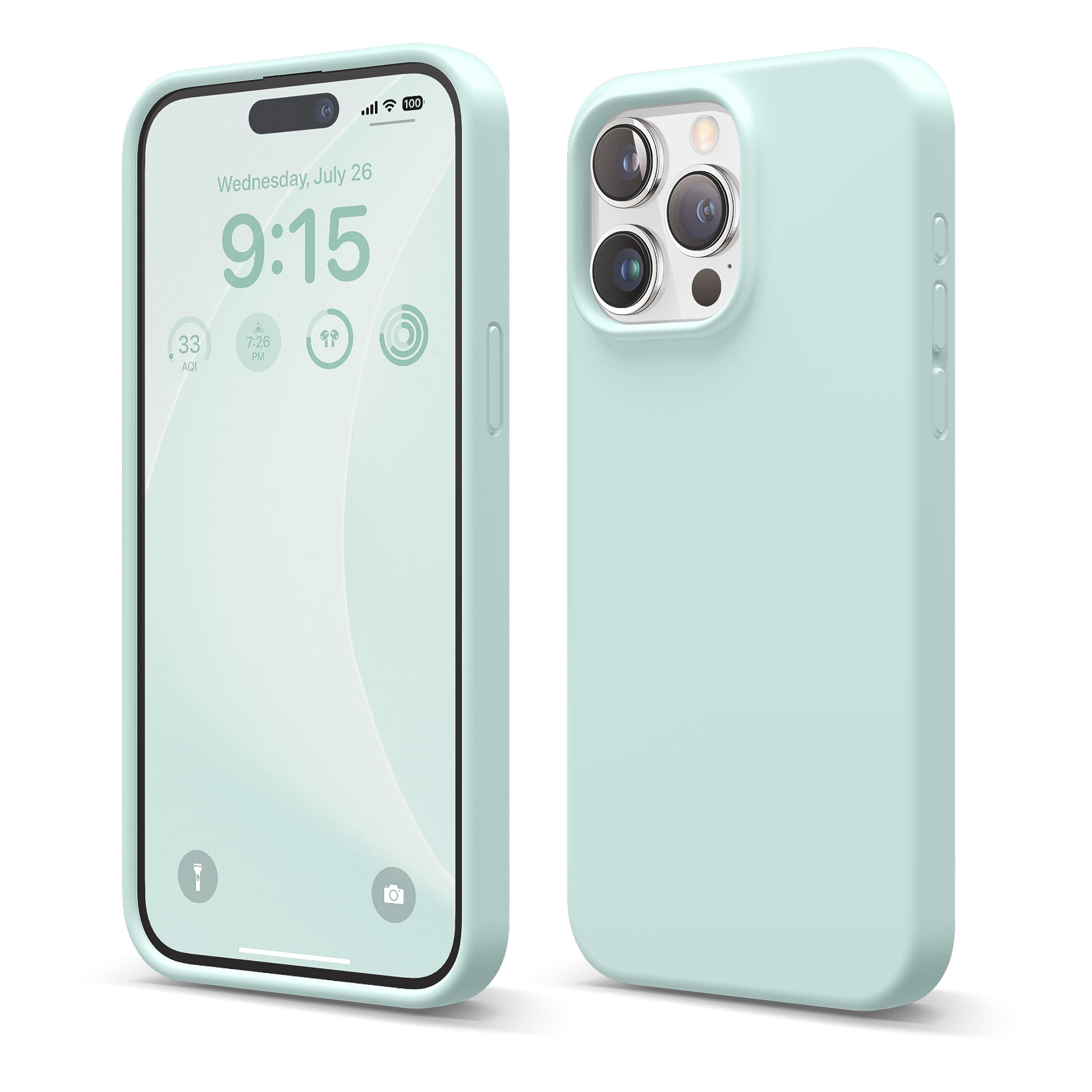 Capa Elago De Silicone Líquido Compatível Para Iphone 15 Pro Max Mint