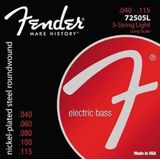 Cordas De Baixo Fender 7250 Em Aço Niquelado Redondo