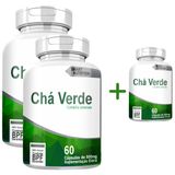 Cha Verde Kit Com 3 Potes Com Total De 180 Capsulas