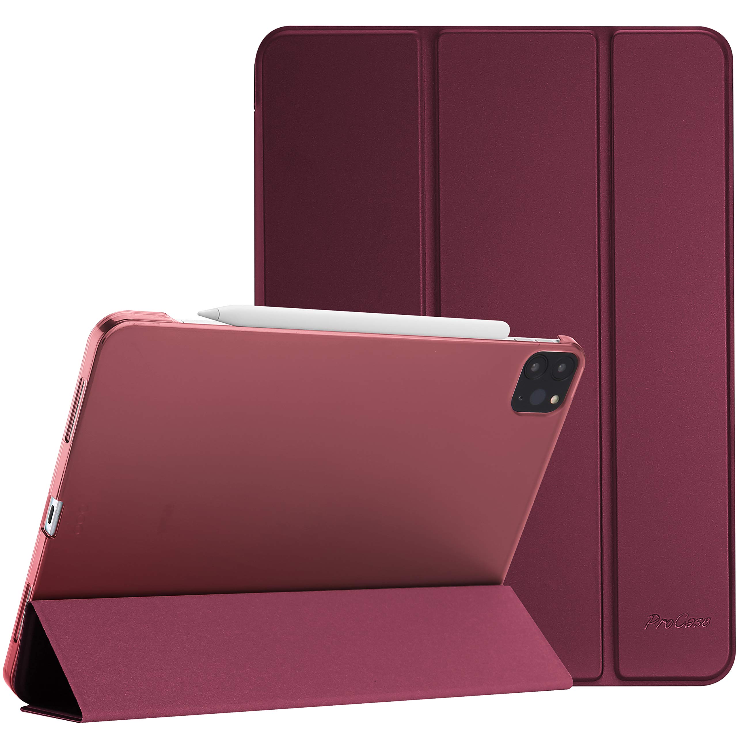 Capa Inteligente Procase Para Ipad Pro 12.9 De 6ª, 5ª, 4ª E 3ª Geração - Wine