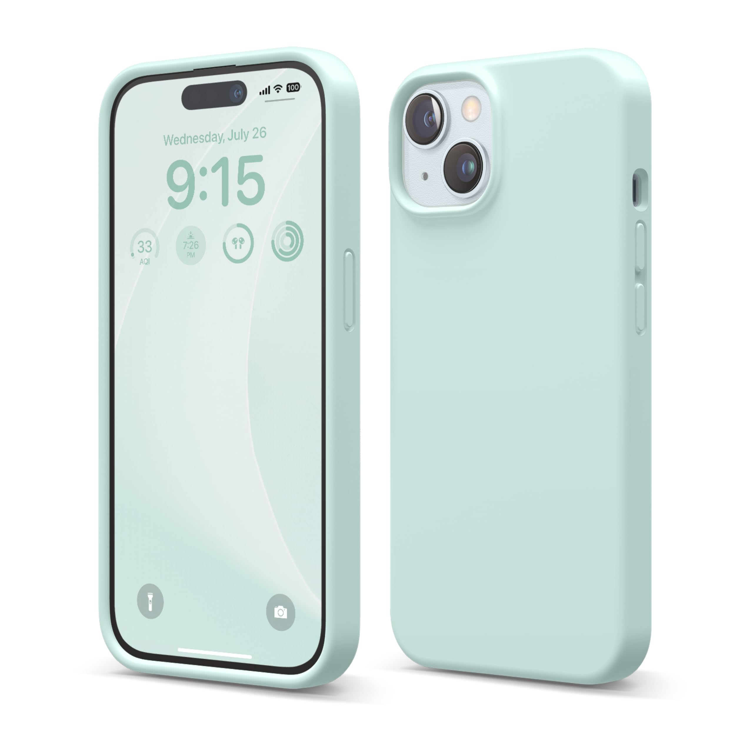 Capa Elago De Silicone Líquido Compatível Com Iphone 15 Verde Menta