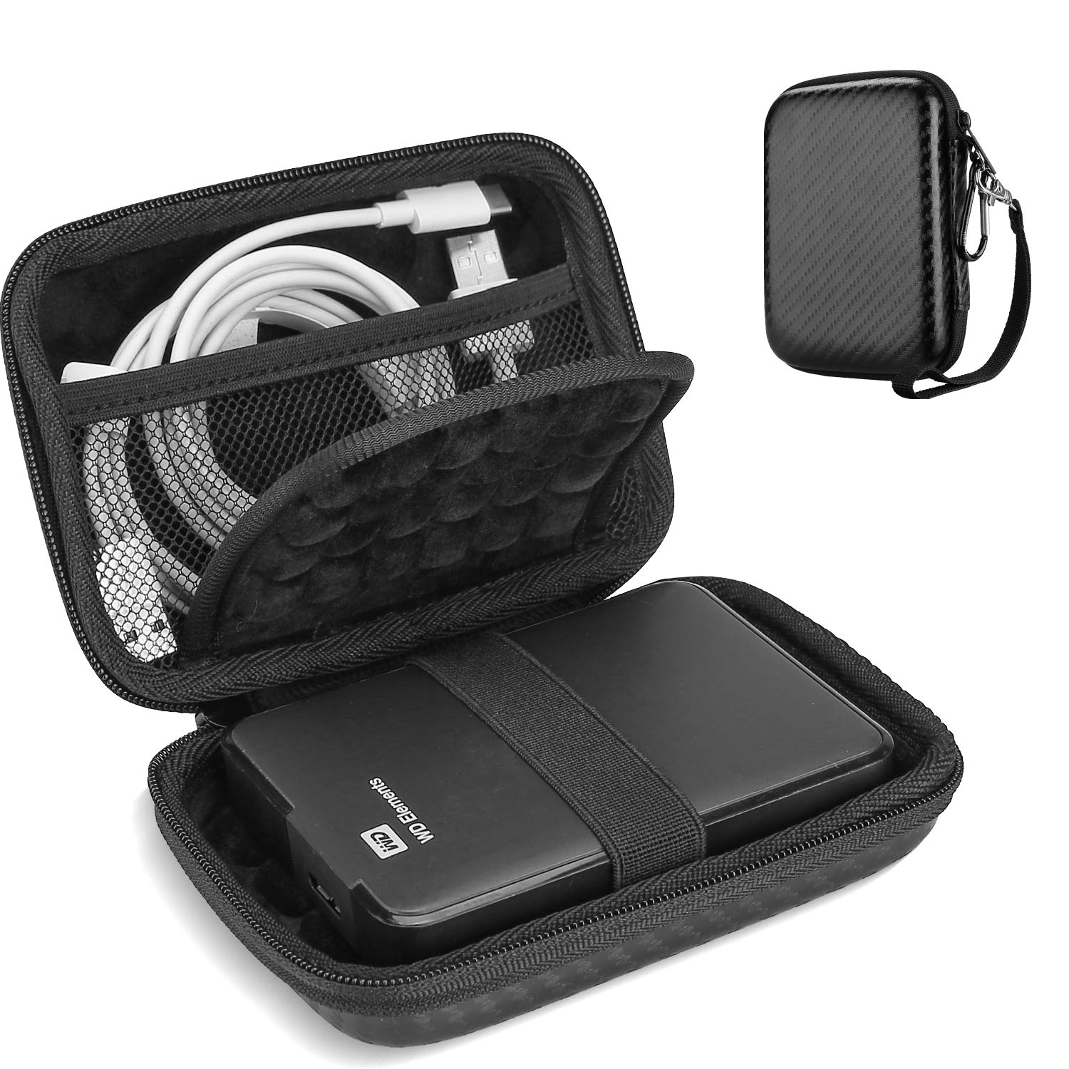 Estojo De Disco Rígido Procase Para Canvio Basics Wd Elements 1-4 Tb