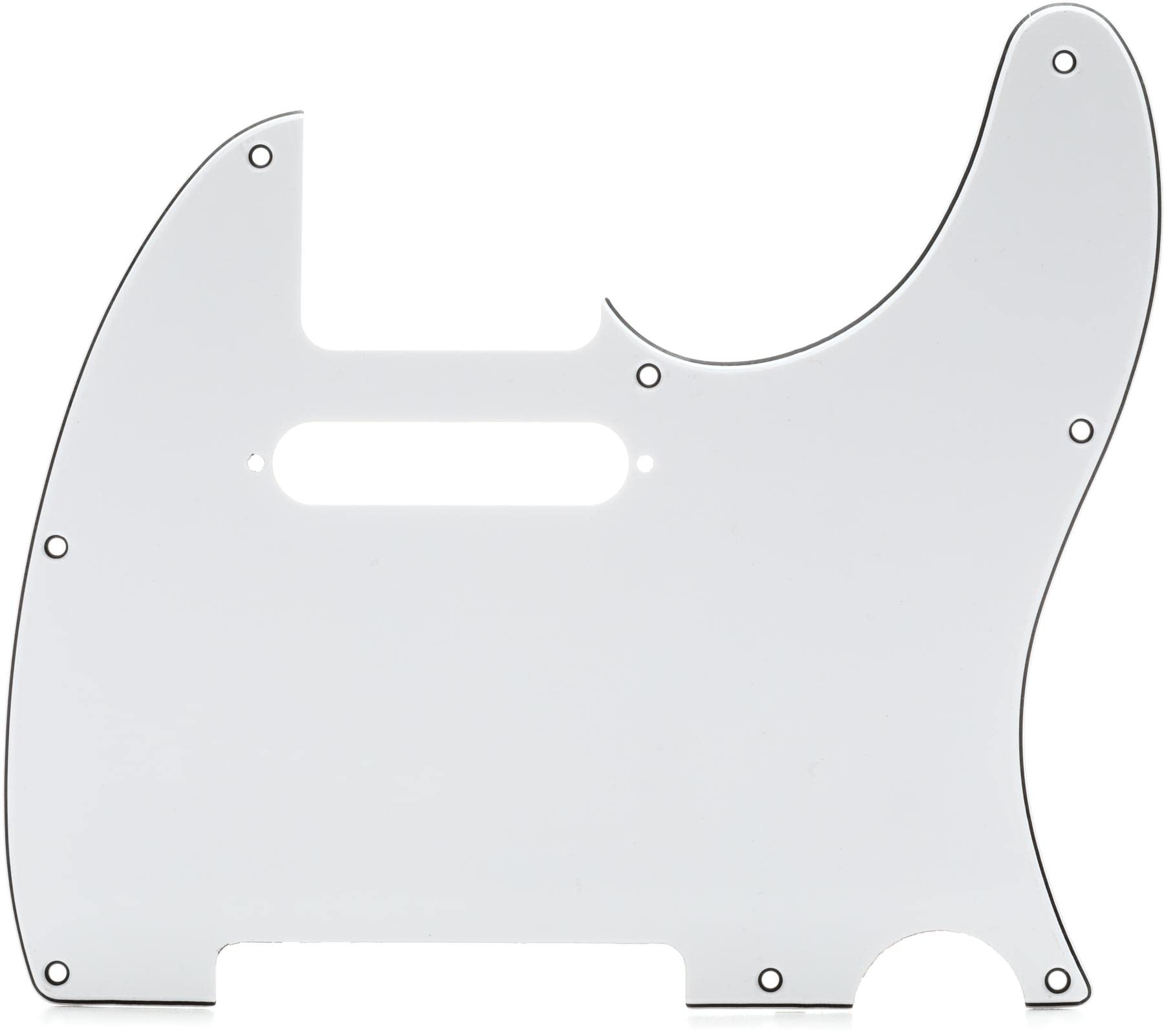 Pickguard Fender Modern Para Telecaster, 8 Furos, Branco, 3 Camadas