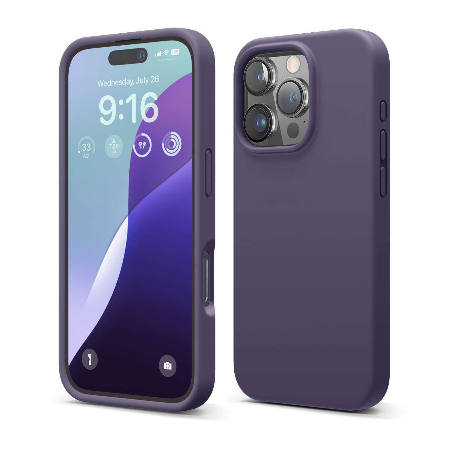 Capa Elago Compatível Com Iphone 16 Pro, Silicone Líquido, Roxo